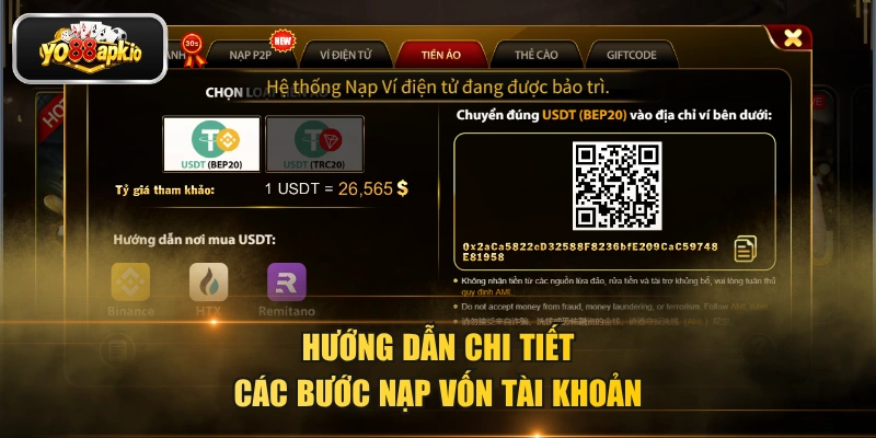 Hướng dẫn chi tiết các bước nạp vốn tài khoản Hướng dẫn chi tiết các bước nạp vốn tài khoản